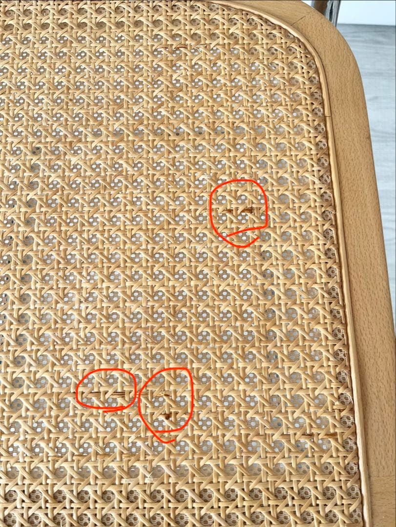 ラタンチェア　アームレス