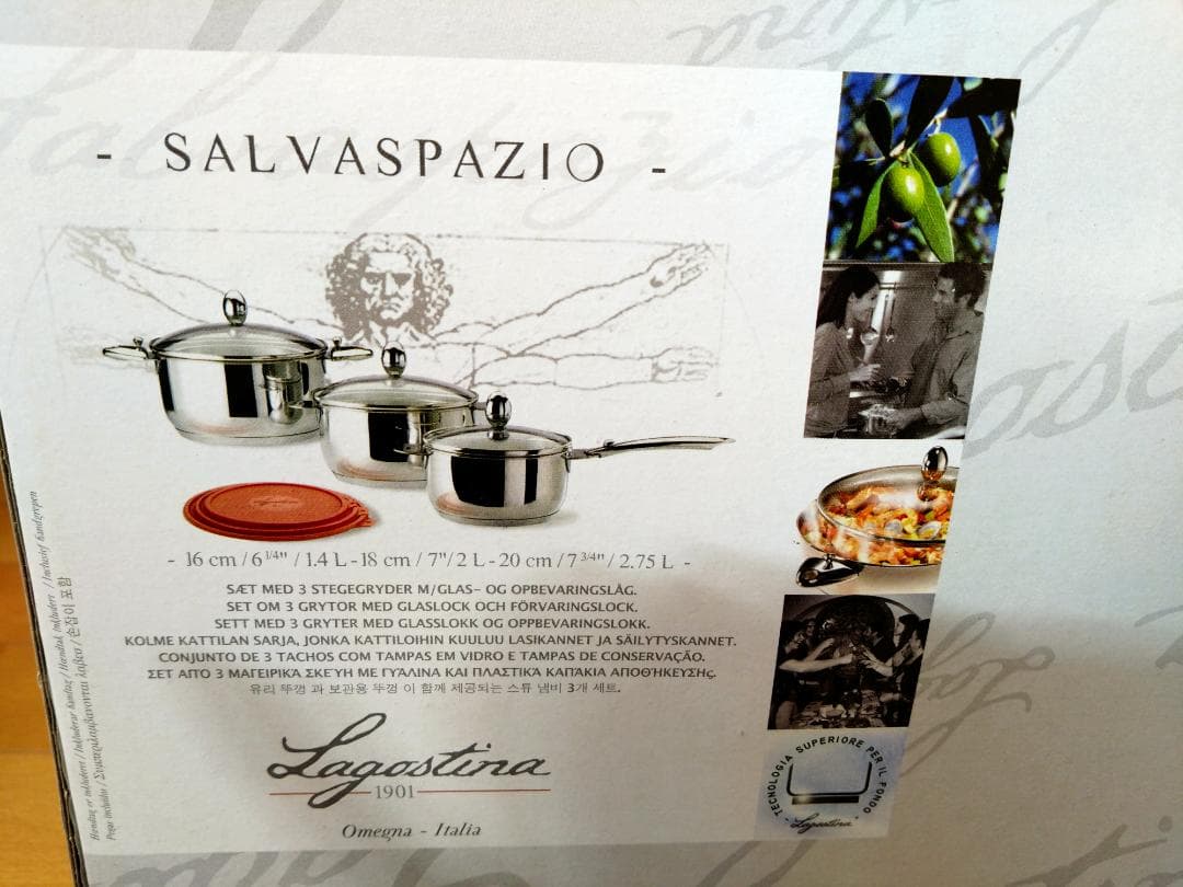 ⭐︎新品未使用⭐︎ラゴスティーナ サルヴァスパッツィオ　両手鍋3つ