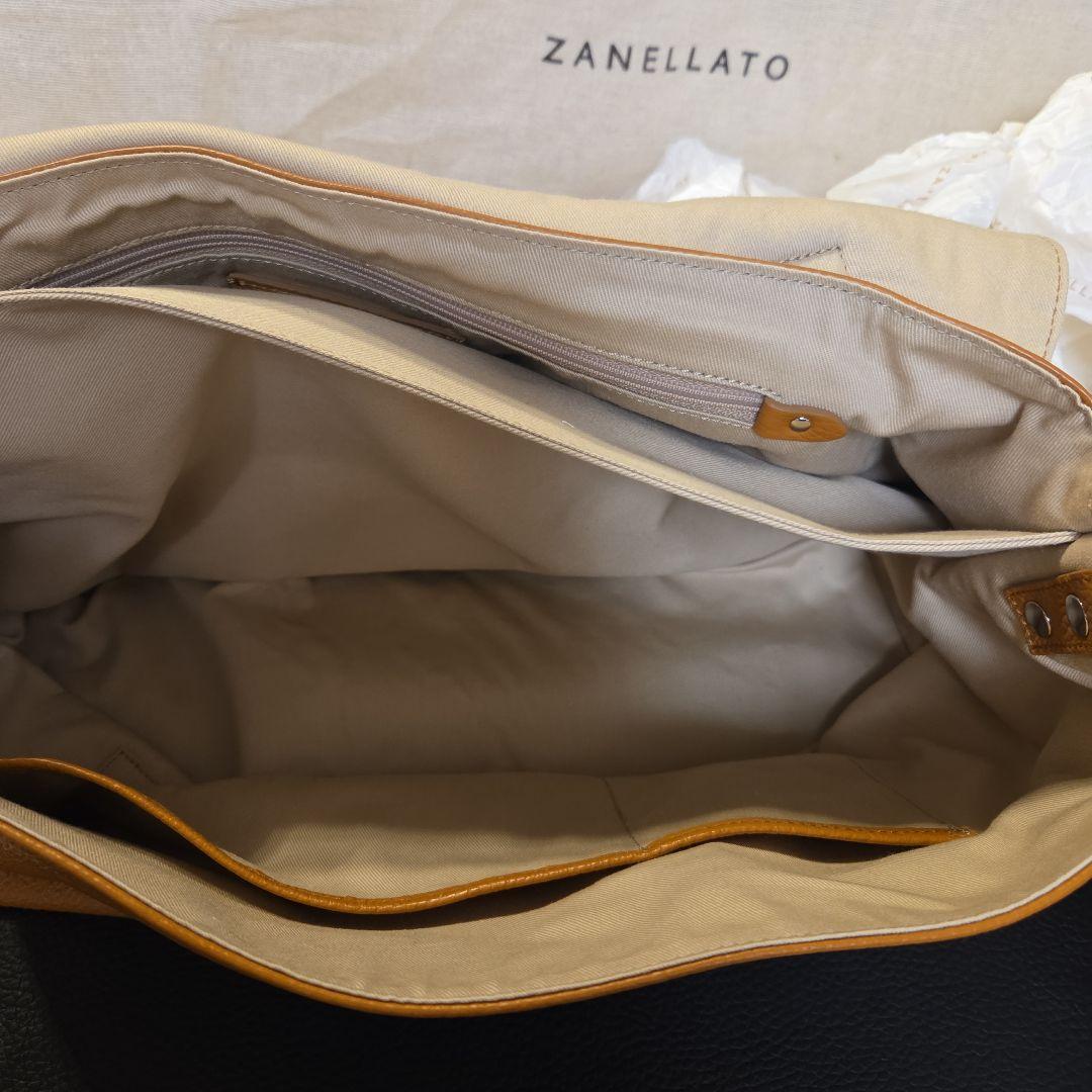 新品　ザネラート　ポスティーナL　キャメル　ショルダーバック