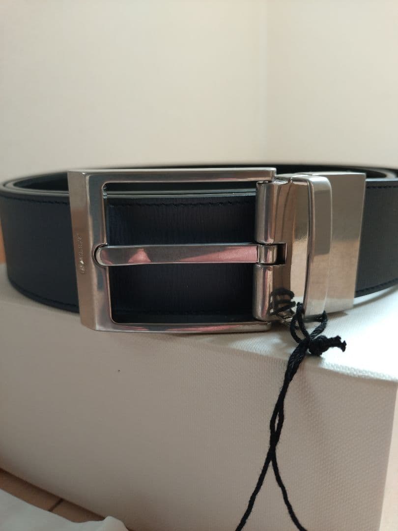 BALLY リバーシブルベルト　ブラック/ネイビー