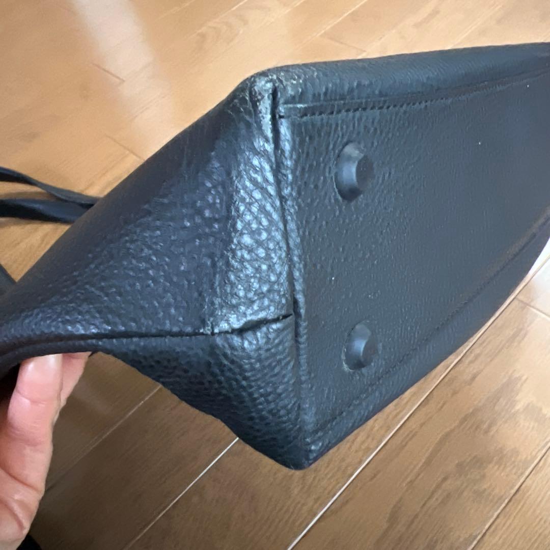 【美品】黒レザートートバッグ