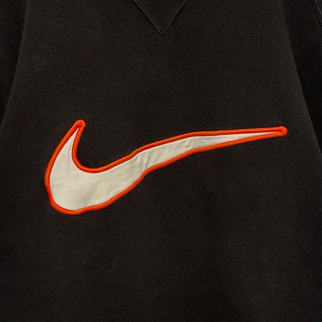 922【入手困難】ナイキ♤刺繍ビッグロゴ　90s 銀タグ　スウェット　即完売品