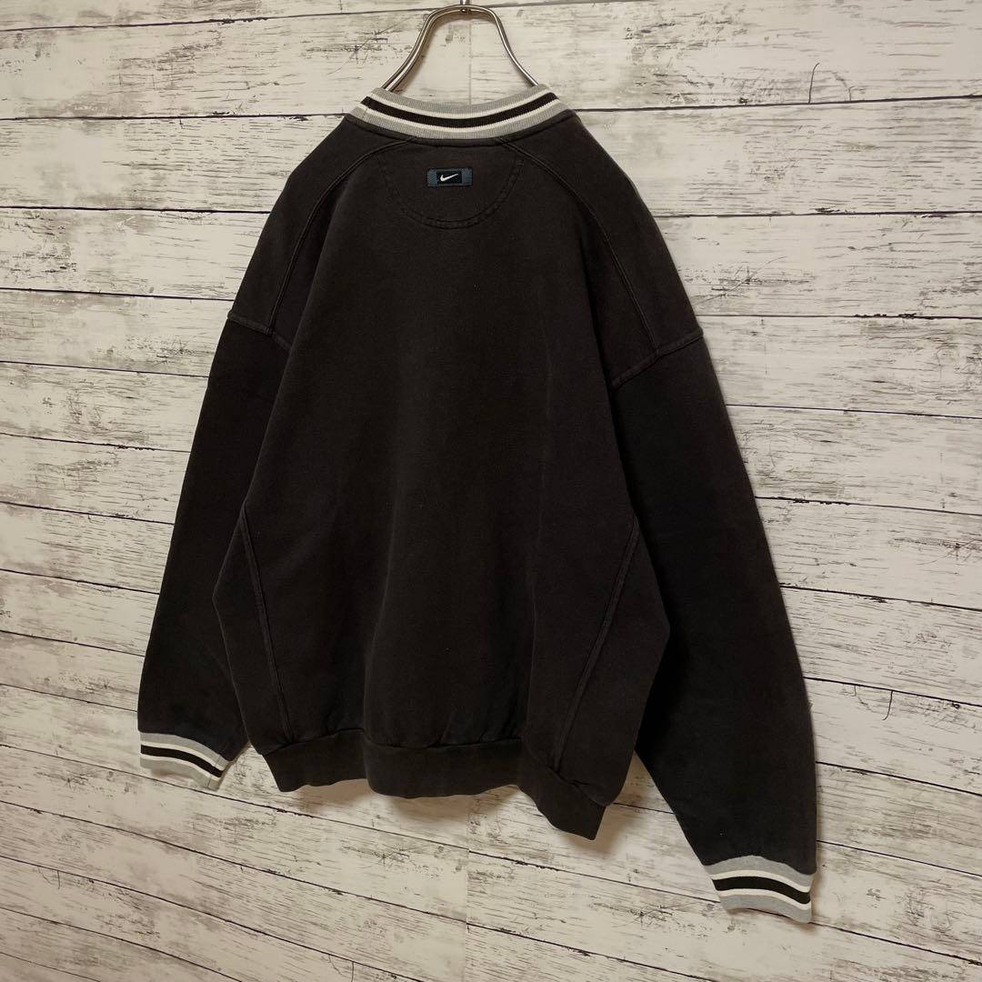 922【入手困難】ナイキ♤刺繍ビッグロゴ　90s 銀タグ　スウェット　即完売品
