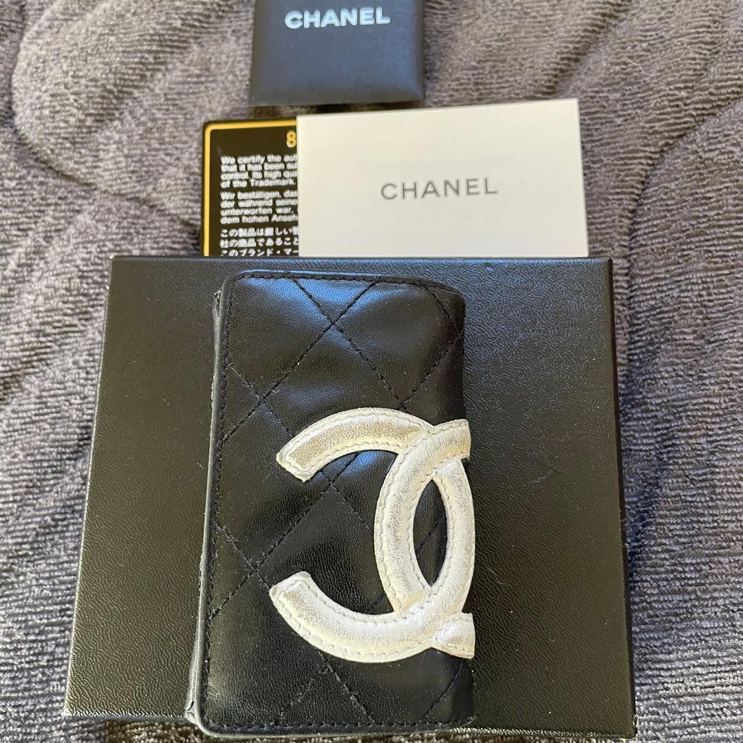 週末限定割★CHANEL カンボンライン キーケース ブラック