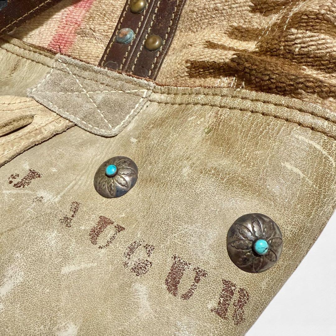 J.AUGUR DESIGN ネイティブ キャンバス レザー トートバッグ