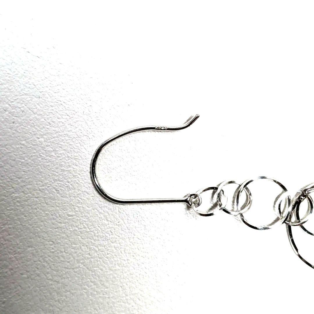 K18wgデザインPC １８金ホワイト地金ピアス　自分へのご褒美！