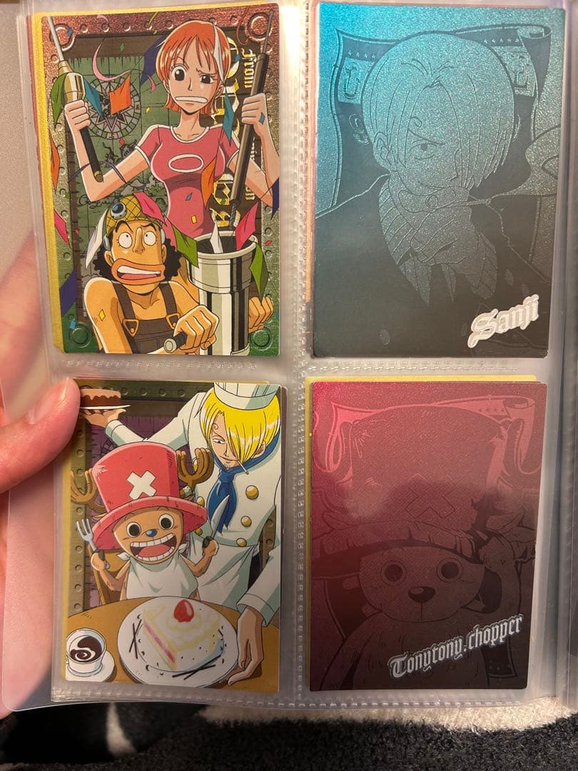ワンピース エッチングカード　サンジ　チョッパー　ナミ　ウソップ