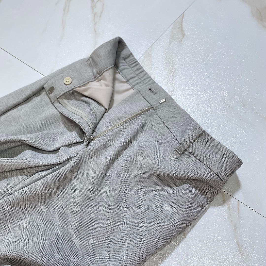 完売♡PLST 洗えるリネンブレンド カラーレスジャケット パンツセットアップ