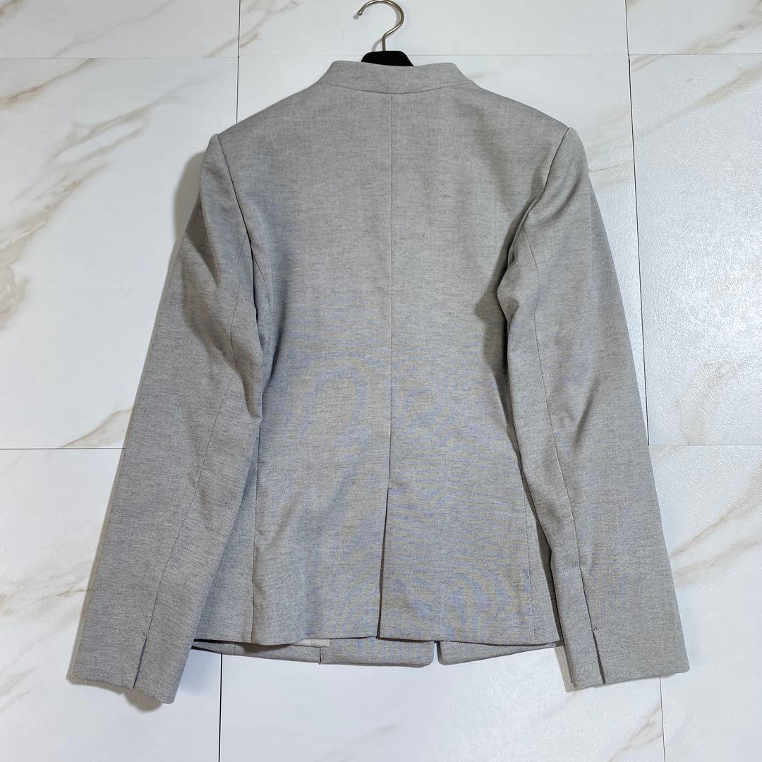 完売♡PLST 洗えるリネンブレンド カラーレスジャケット パンツセットアップ