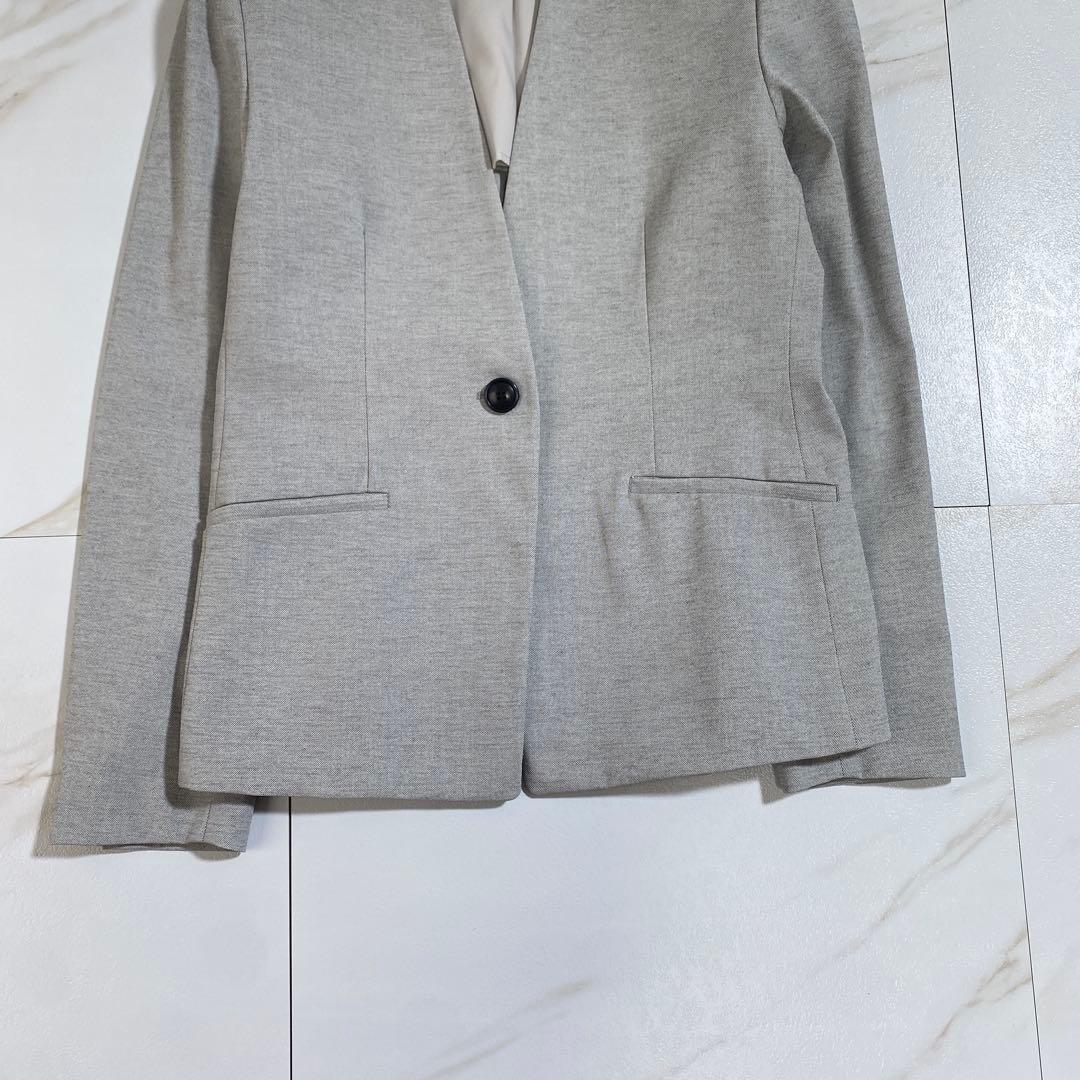 完売♡PLST 洗えるリネンブレンド カラーレスジャケット パンツセットアップ