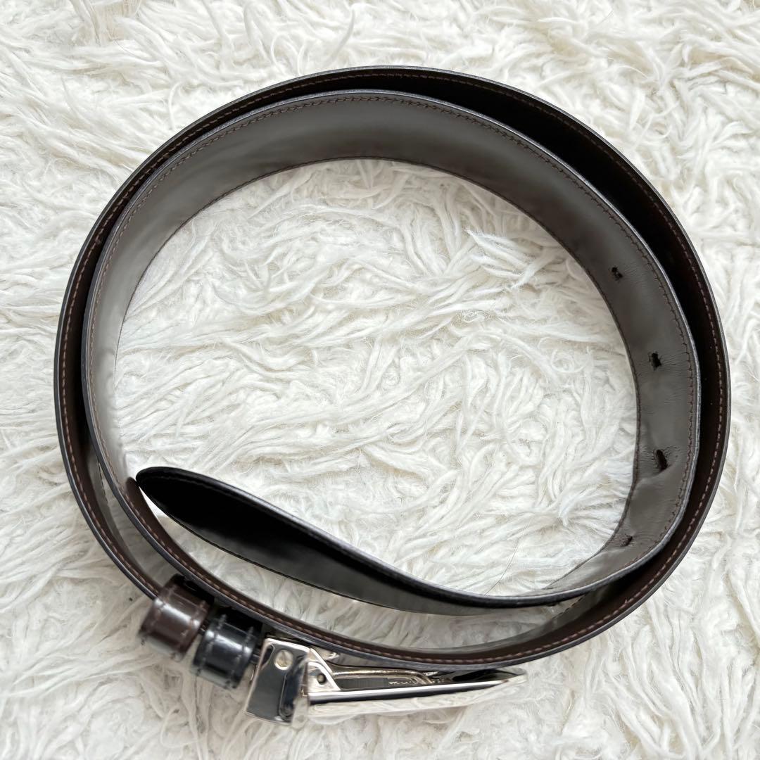 良品　カルティエ　リバーシブルベルト　アルディロン　男女兼用　シルバー金具