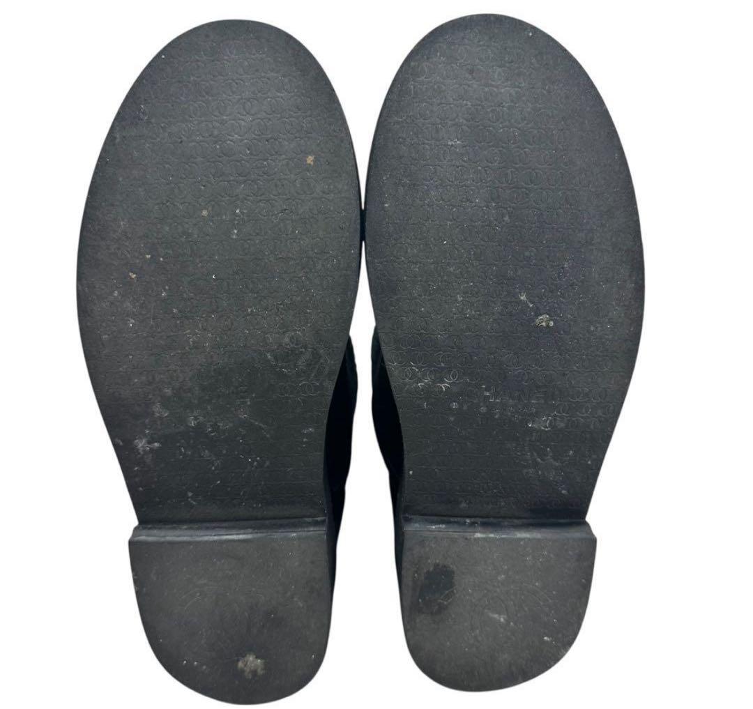 CHANEL シャネル　ブーツ　レザー ココマーク マトラッセ