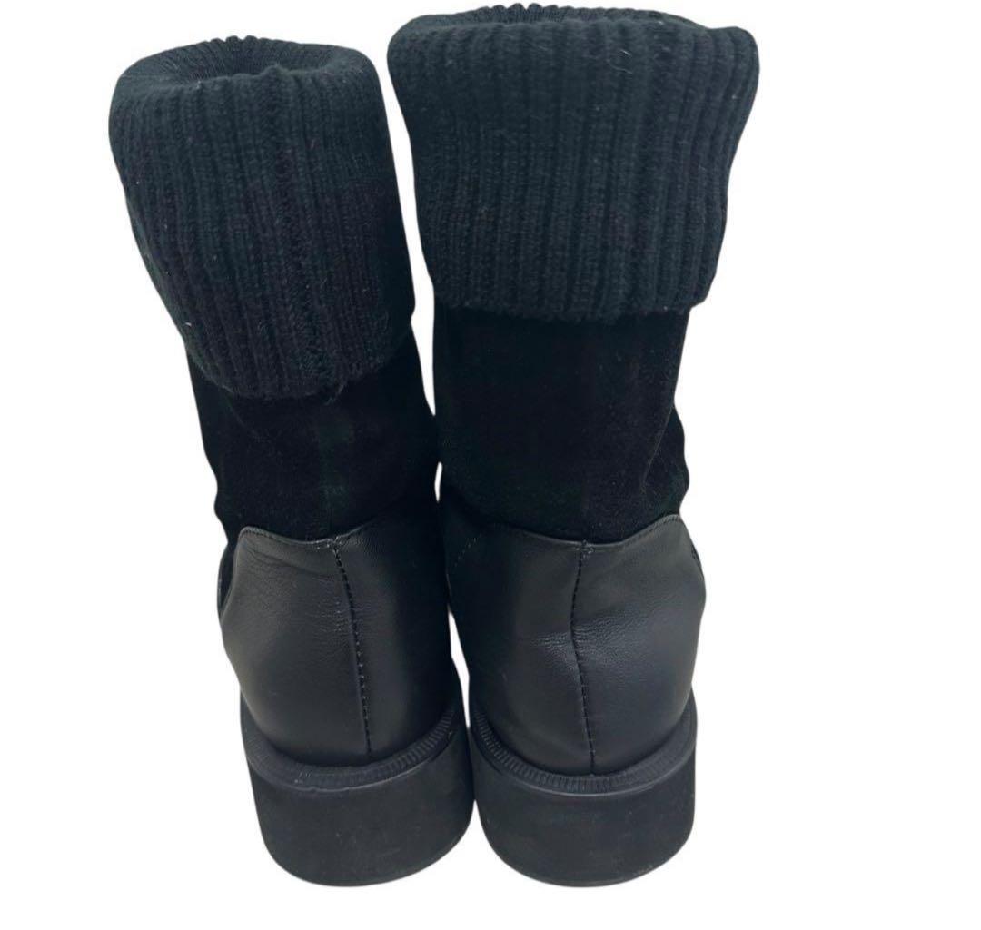 CHANEL シャネル　ブーツ　レザー ココマーク マトラッセ