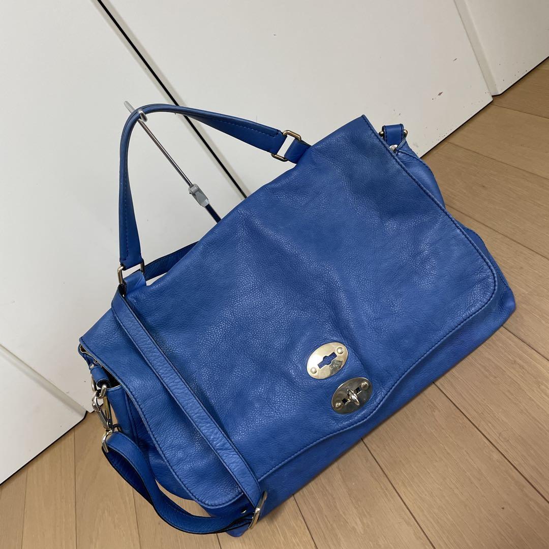 ザネラートZANELLATO 2wayショルダーポスティーナ中古ブルーL