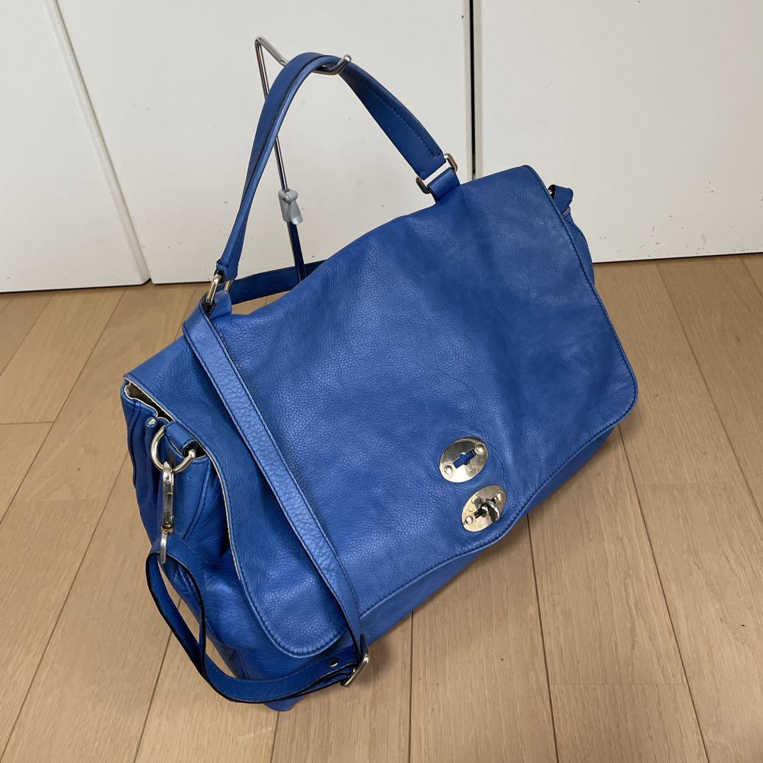 ザネラートZANELLATO 2wayショルダーポスティーナ中古ブルーL