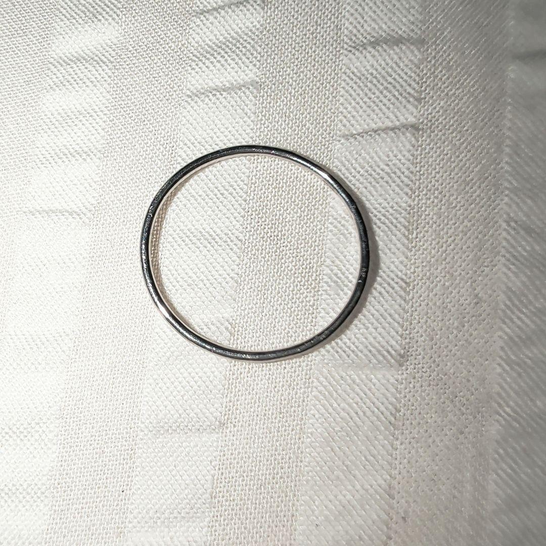 Pt900刻印あり　1mmリング　ノーブランド
