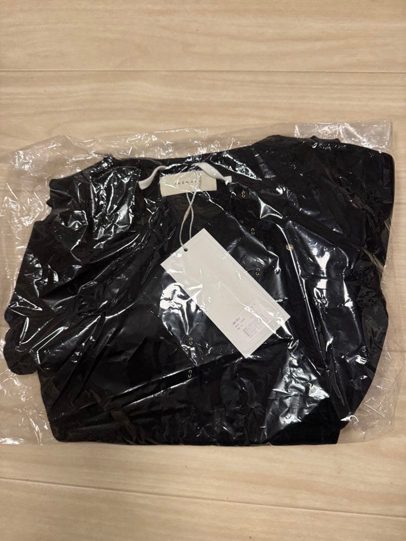 トップス andmary Hein ribbon knit tops black