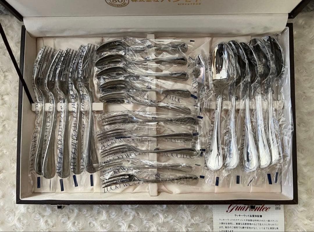 ラッキーウッド カトラリーセット　フレンチアクセント　ディナーセット　26本