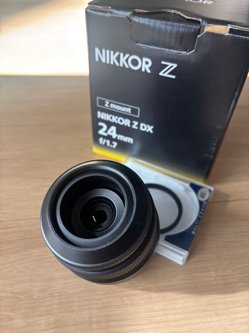 美品　NIKKOR Z DX 24mm f/1.7 レンズ　保護フィルター付