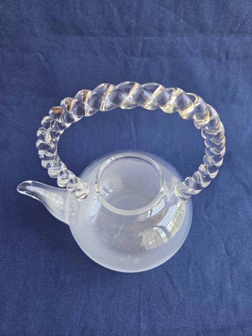 湯沸　義山　山下璃風作　未使用　ガラス　耐熱　湯沸かし