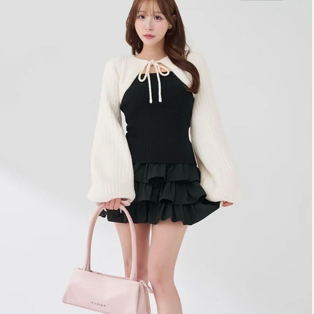 darich ダーリッチ ティアードフリルミニワンピース