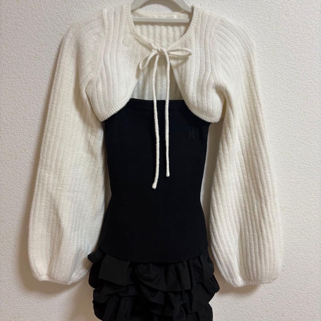 darich ダーリッチ ティアードフリルミニワンピース