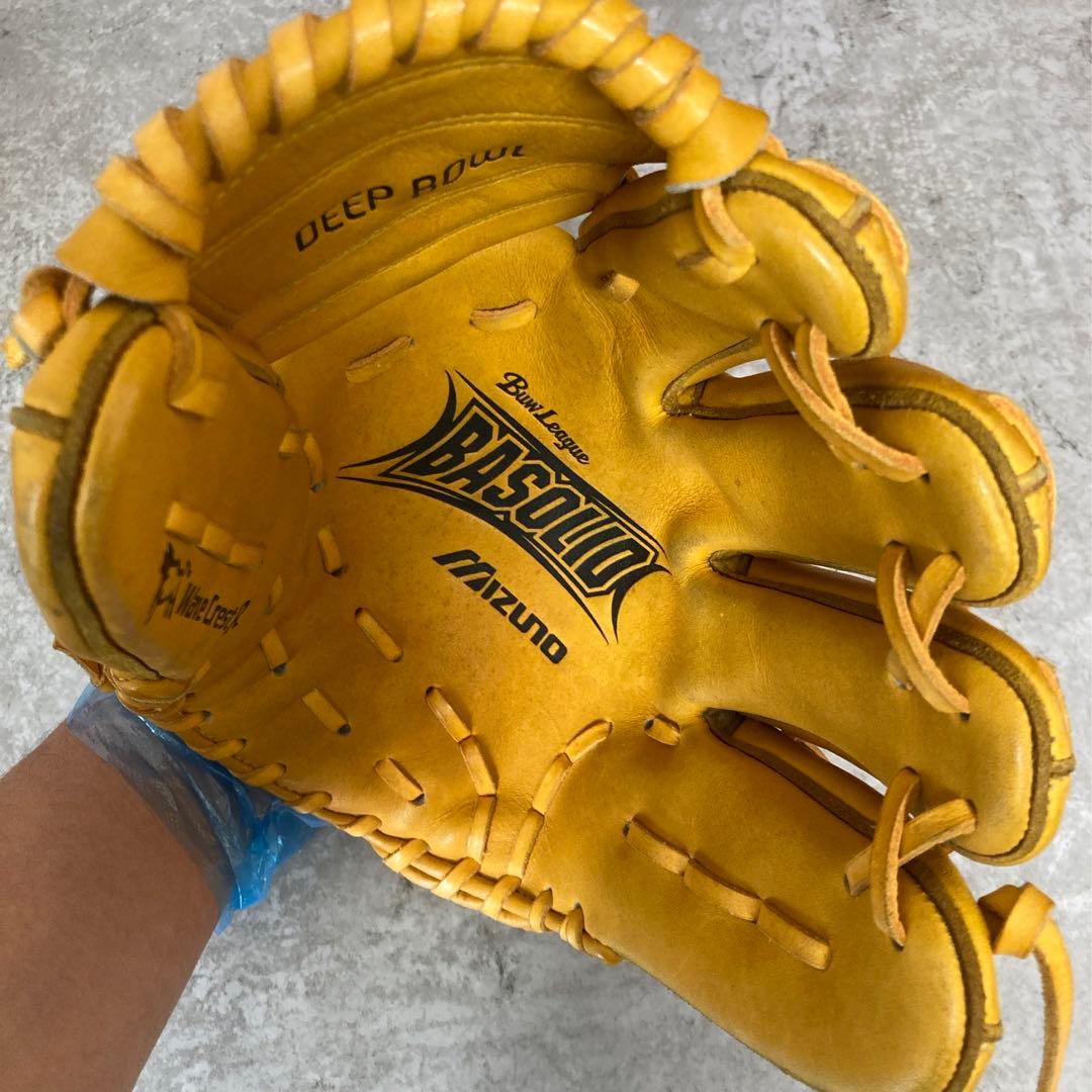 ミズノ 青ビュー 一般 大人用 硬式 内野 野球 グローブ 状態良好としてはレア