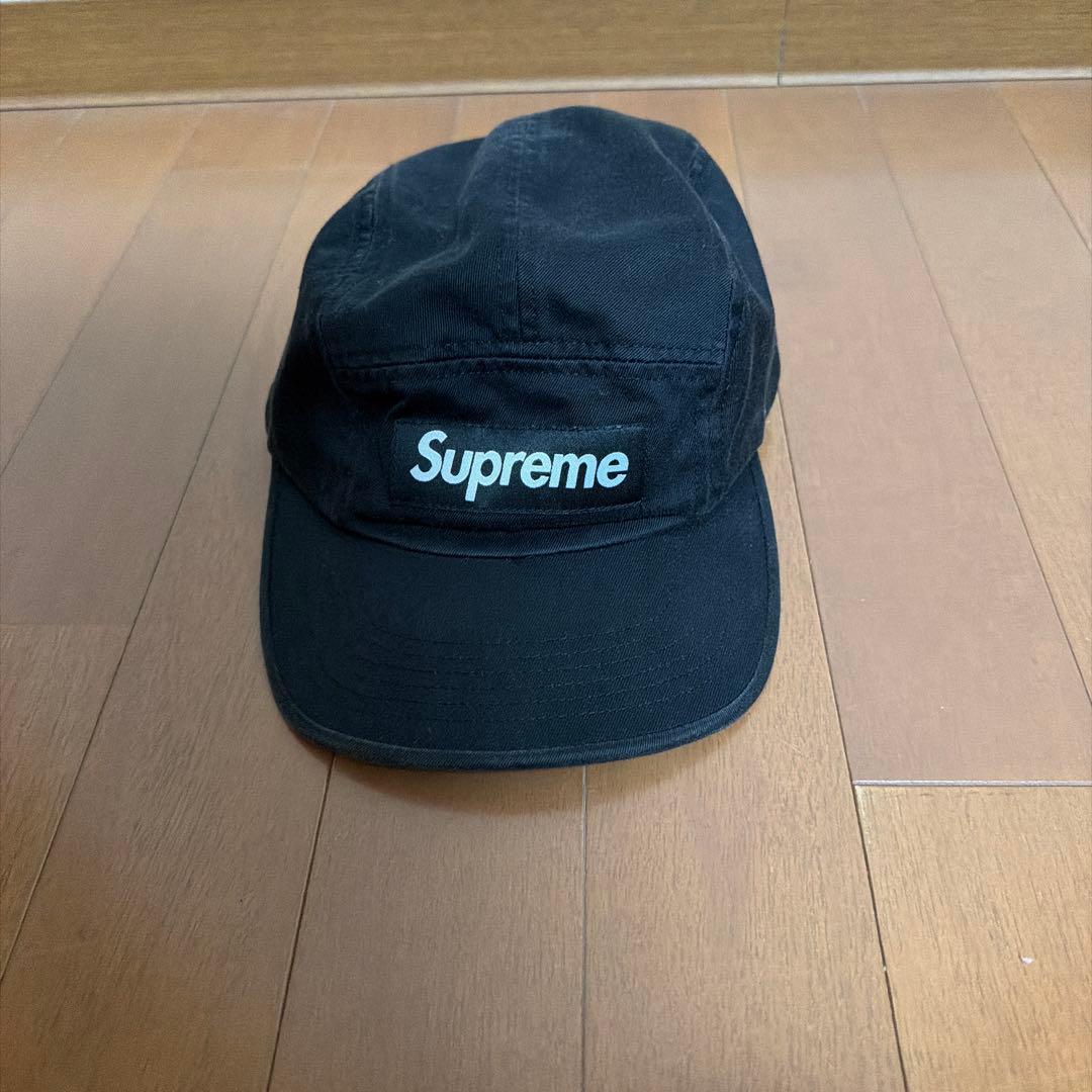 タグ付き Supreme Washed Chino Twill Camp Cap