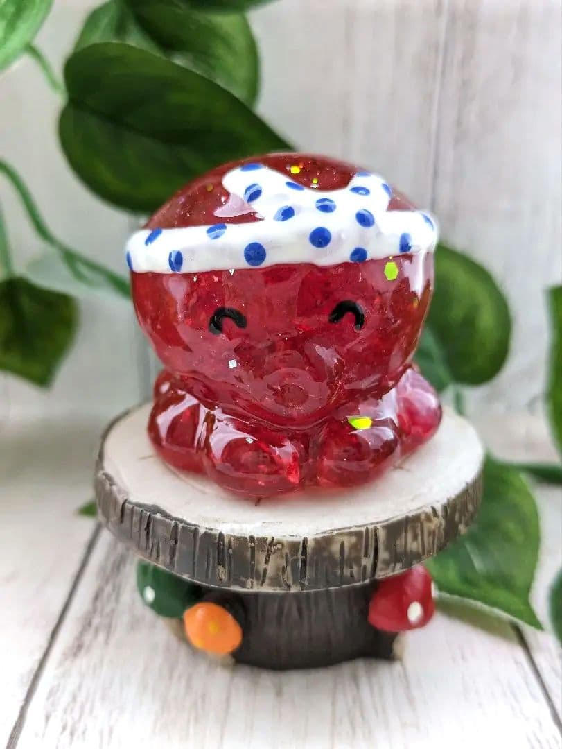 【ローザ】まっきっきのにっこりたこちゃん形オルゴナイト☆他３点