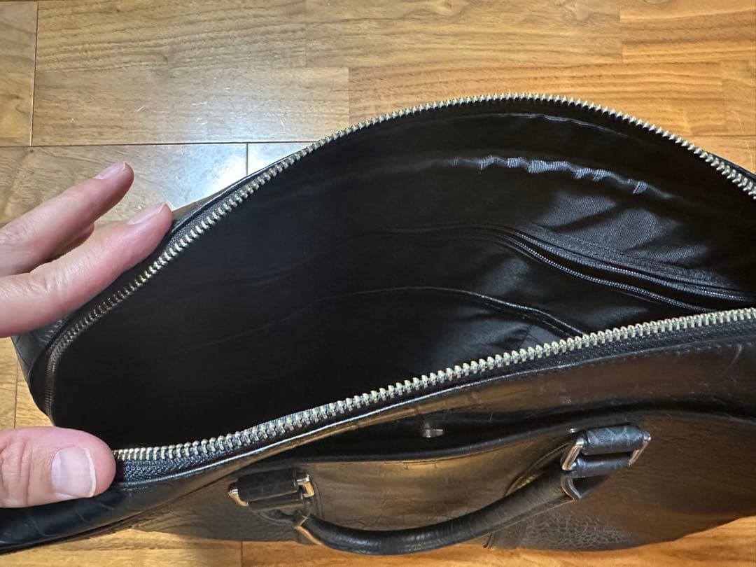 UNITED ARROWS クロコ型押し レザーブリーフケース ビジネスバッグ