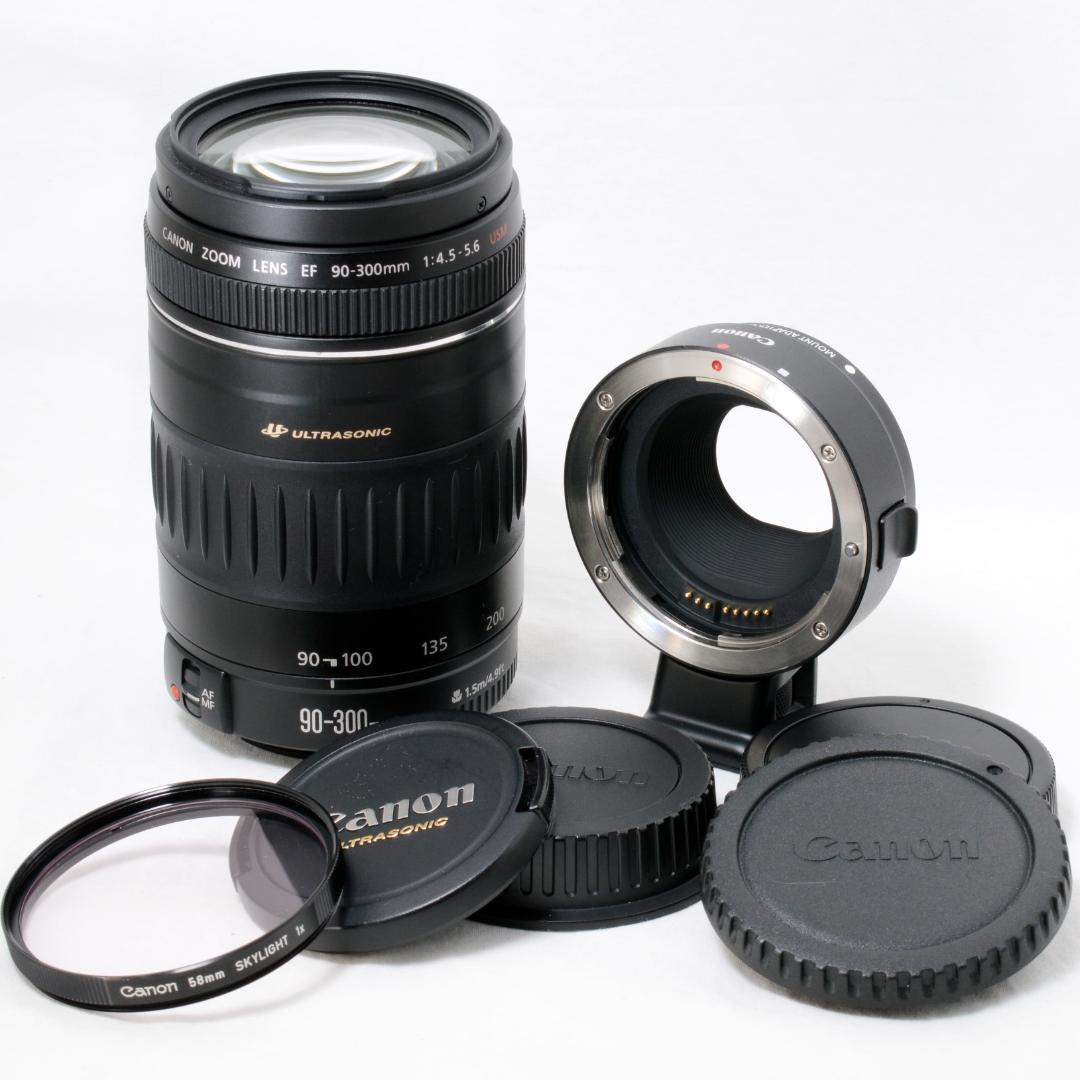 ⭐️美品⭐️Canon EF 90-300 USM&EF-EOS Mアダプター