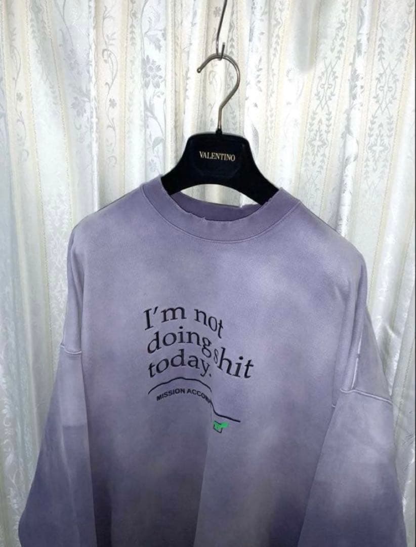 トップス VETEMENTS 23SS Not Doing Crewneck Sweat