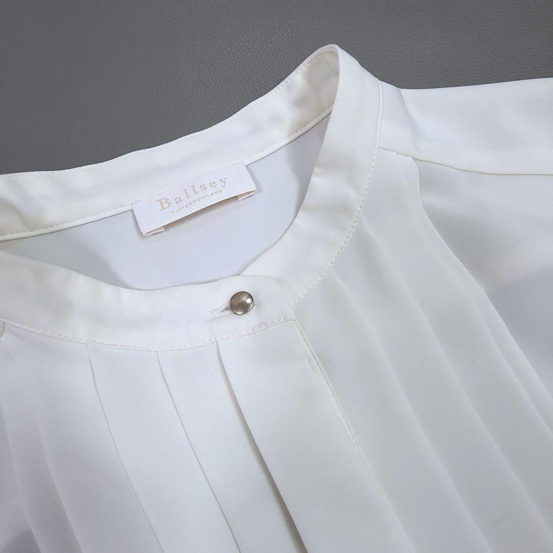 美品　ボールジィ Ballsey クリアデシン メタルボタンシャツブラウス