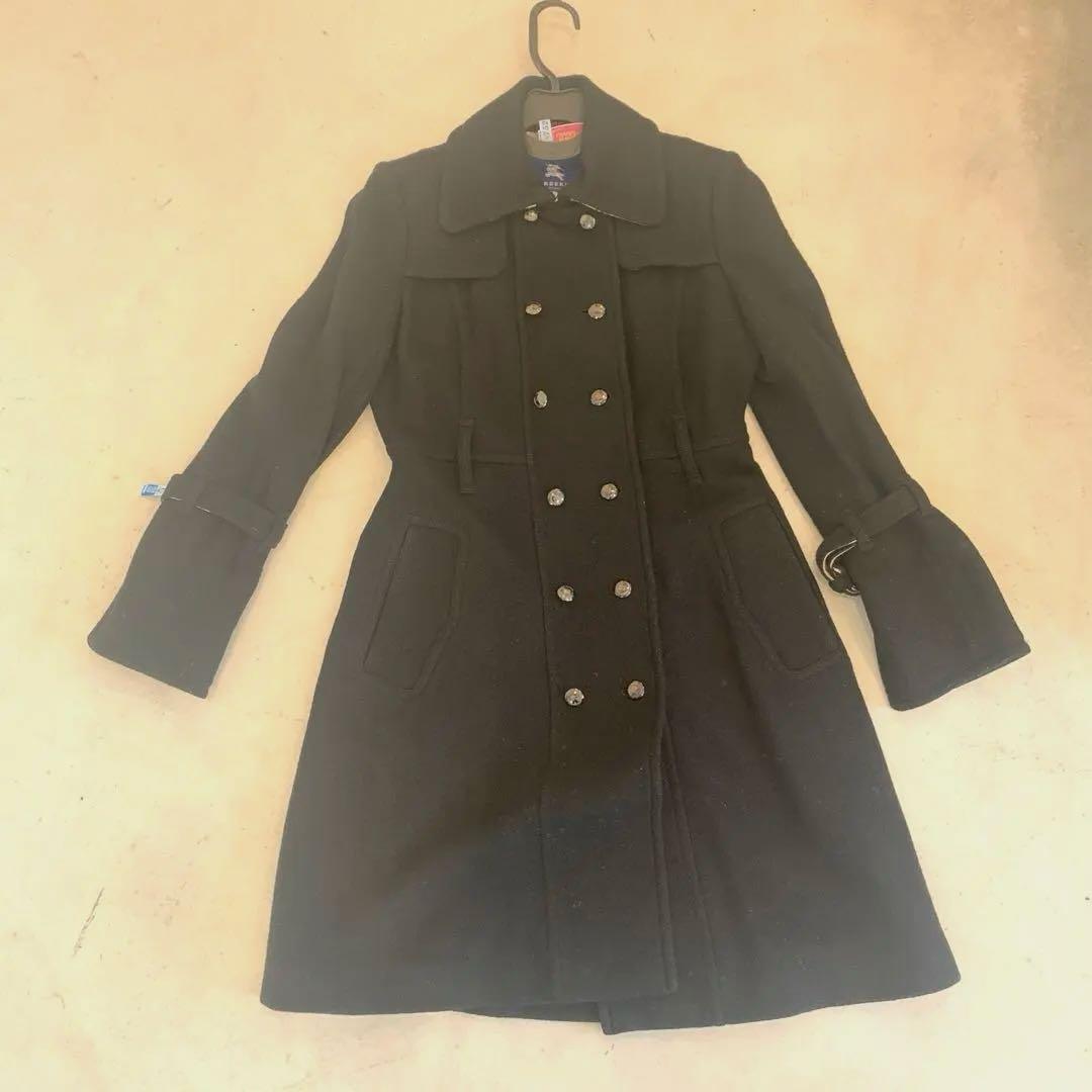 美品　BURBERRY バーバリーブルーレーベル ウール　ロングコート 38