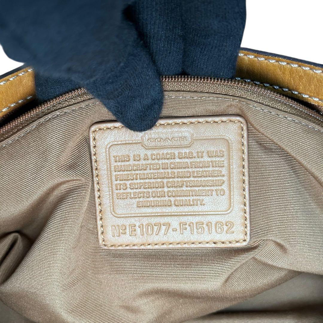 美品　コーチ　ミニボストンバッグ　シグネチャー　マルチカラー　PVC レザー