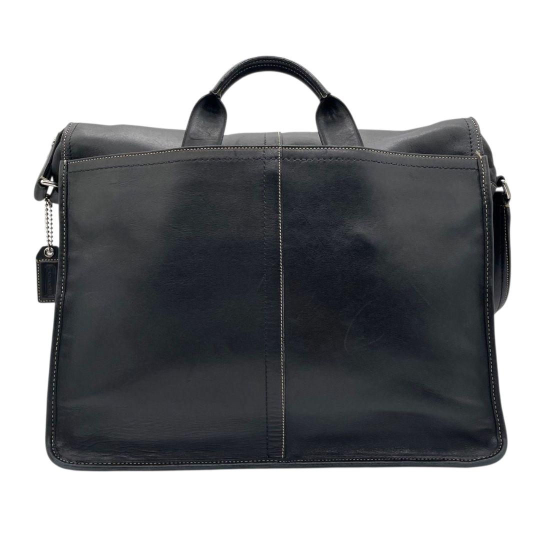 コーチ　ビジネス　ショルダーバッグ　黒　A4可　メッセンジャー　2way　s39