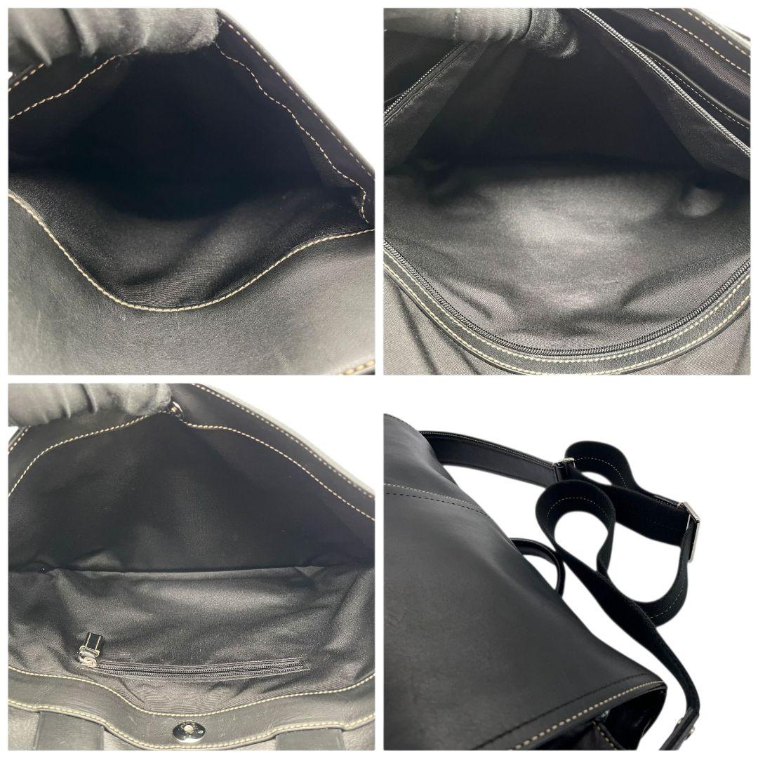 コーチ　ビジネス　ショルダーバッグ　黒　A4可　メッセンジャー　2way　s39