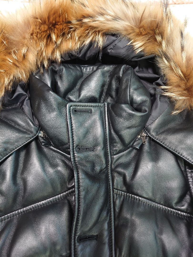 名作！傑作！　ポールスミス　2Way　レザー　ダウンジャケット　ブルゾン