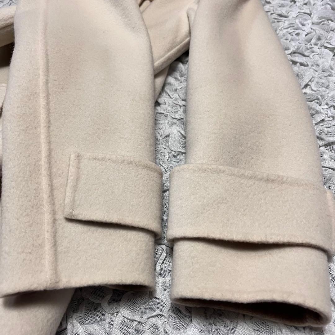 カシミヤ 混【アドーア ADORE】ダッフル コート バイカラー フード