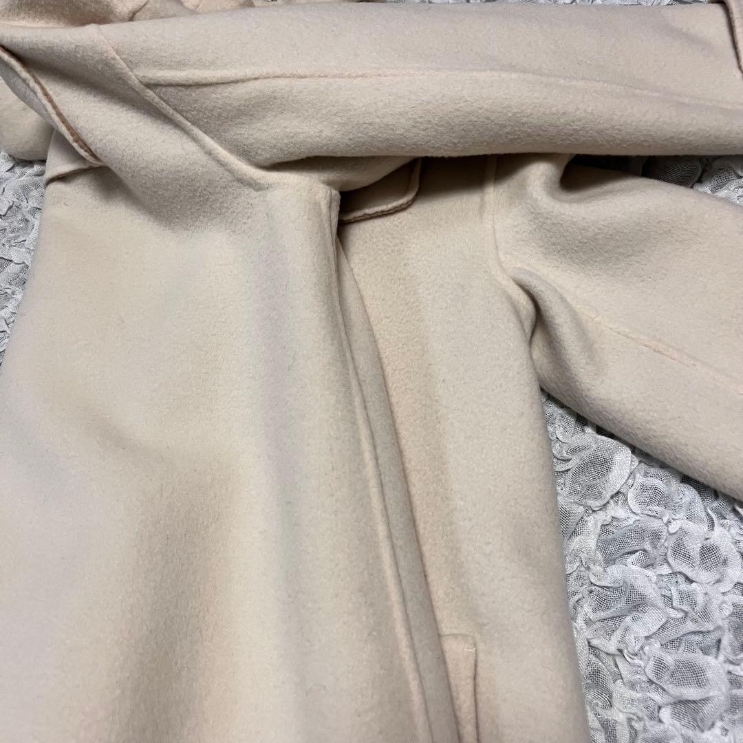 カシミヤ 混【アドーア ADORE】ダッフル コート バイカラー フード