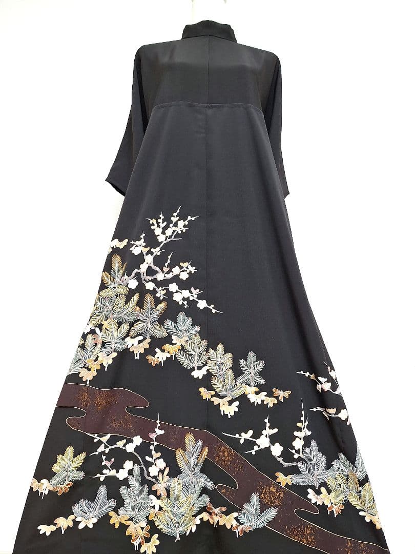 着物リメイクワンピース3675