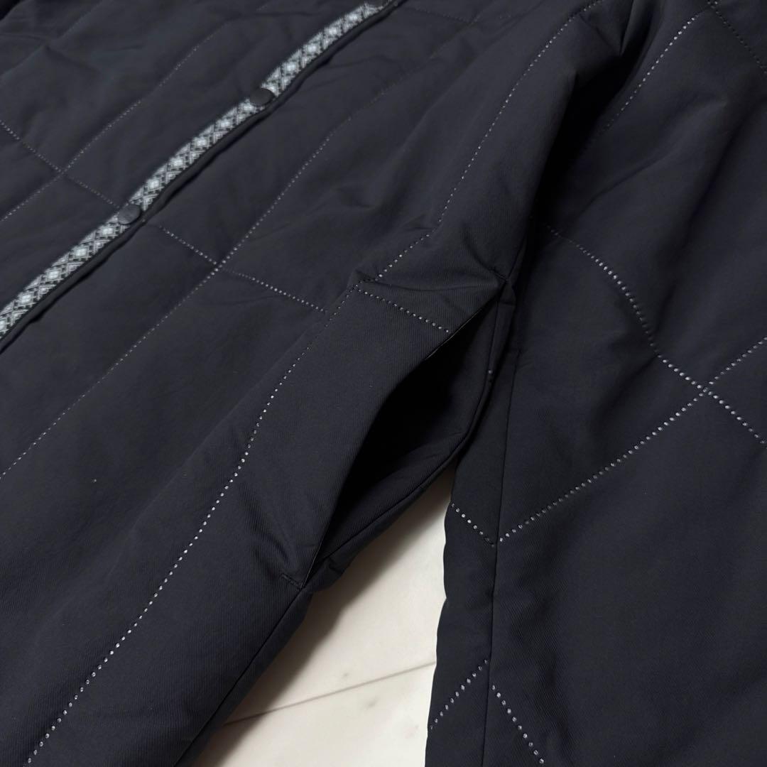 希少 プリーツプリーズ 中綿ジャケット キルティング パンチング 黒 サイズ4