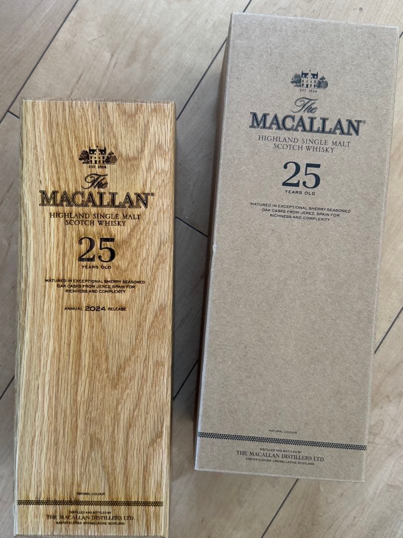 マッカラン MACALLAN 25年 木箱付き 空ボトル 1本