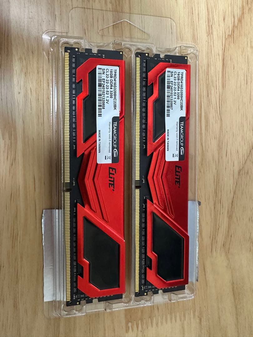 メモリー TEAMGROUPELITE DDR4 32GB (2x16GB)3200MHz