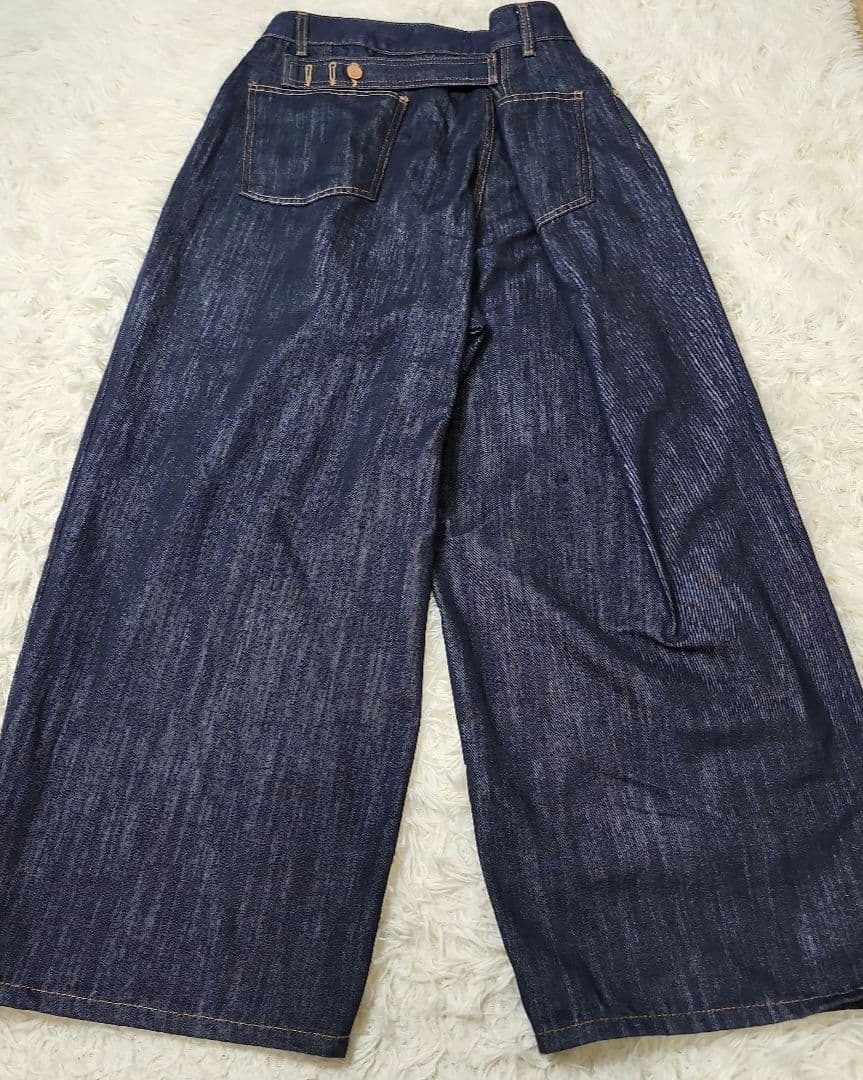 【極美品】 marjour TUCK DENIM タックデニムパンツ　ワイド