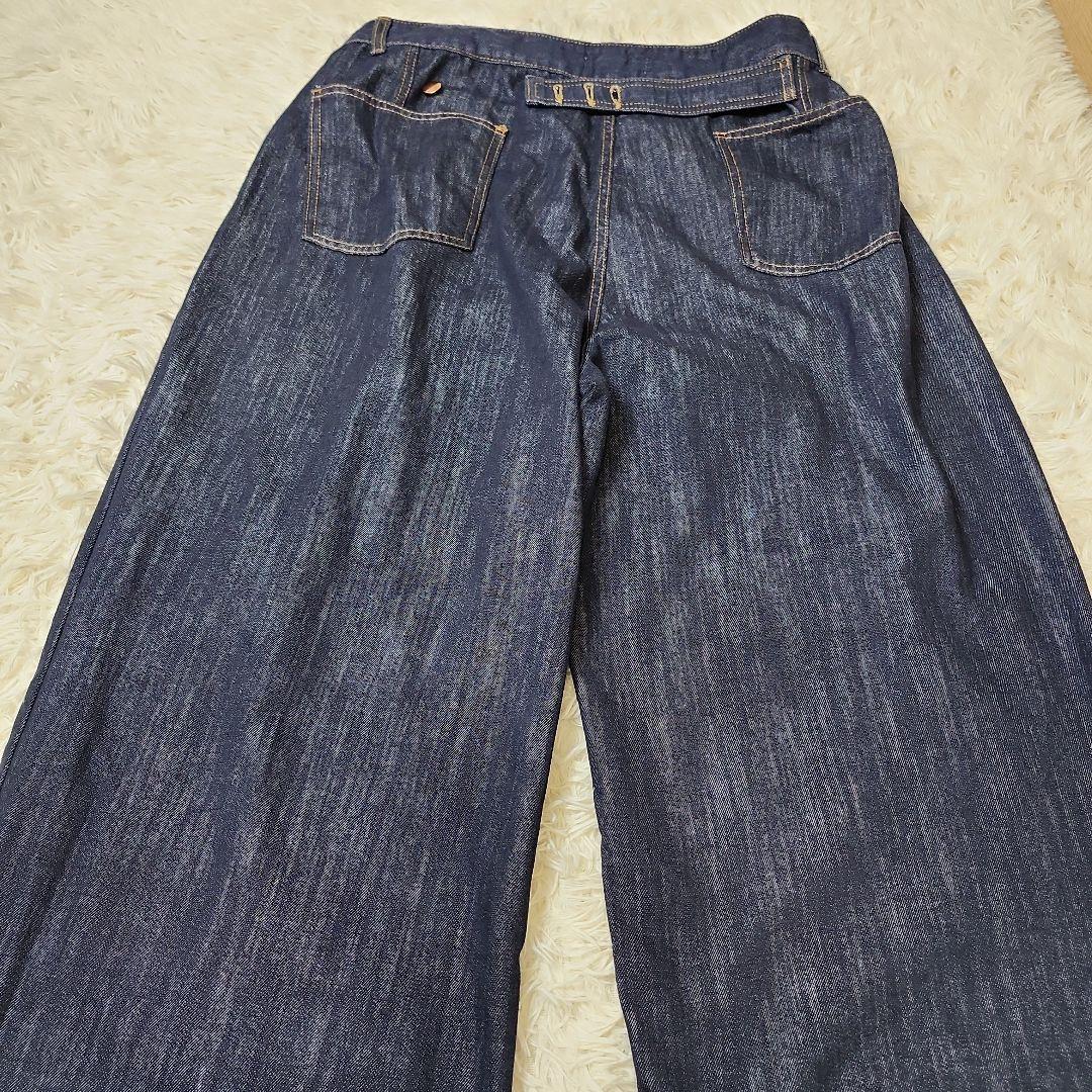 【極美品】 marjour TUCK DENIM タックデニムパンツ　ワイド