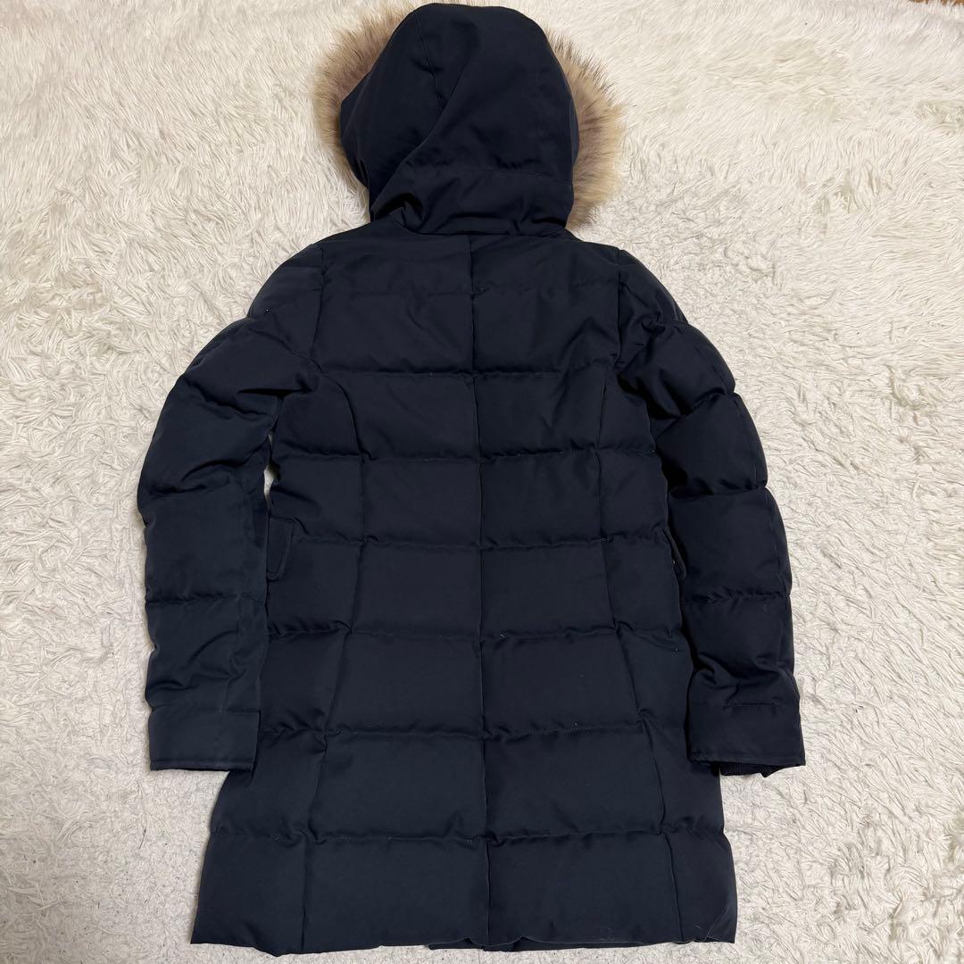 近年極美品　ピレネックス　グルノーブル　ダウンコート　ファー着脱可能　ネイビー