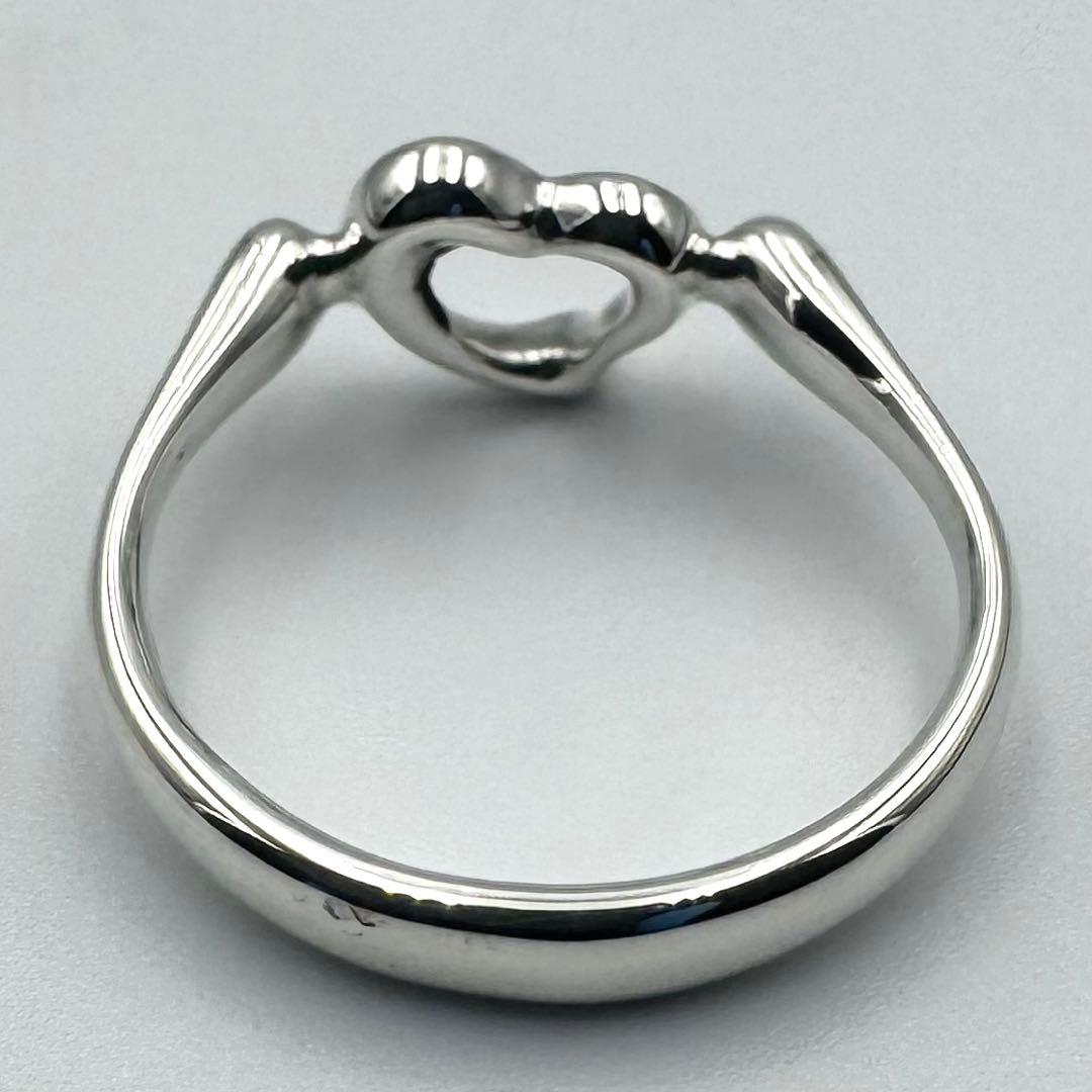 らいち【TIFFANY&Co】鏡面仕上げ　オープンハート リング　14号