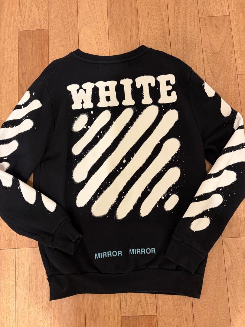 週末限定早い者勝ち‼️OFF-WHITE スプラッター柄 トレーナー　Mサイズ