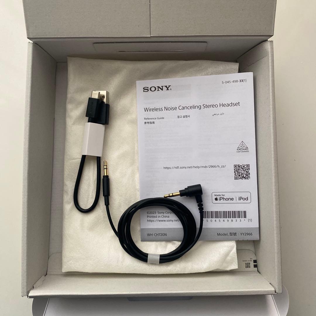 SONY WH-CH720N ワイヤレスヘッドホン　ブラック